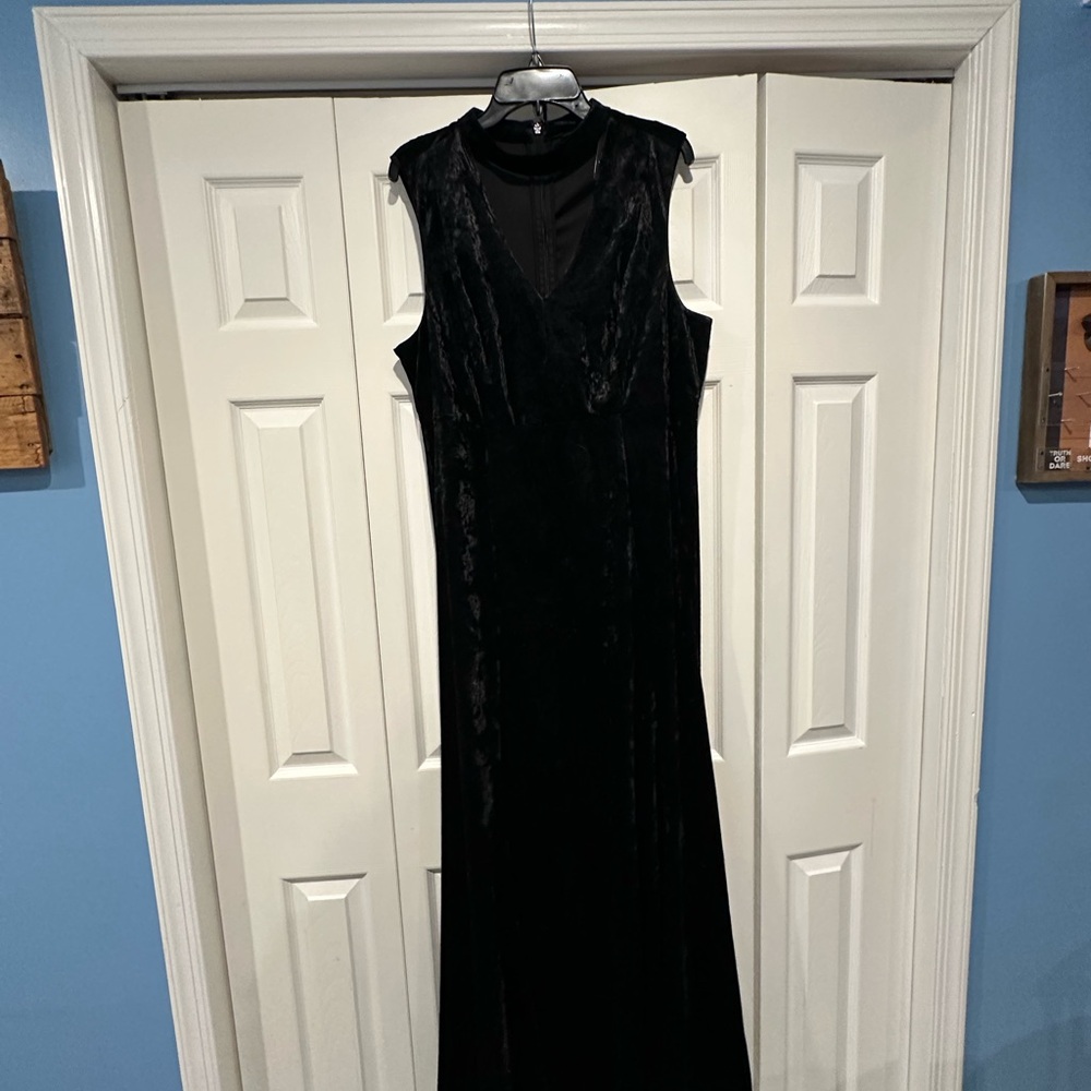 Torrid Black Velvet Maxi Dress
